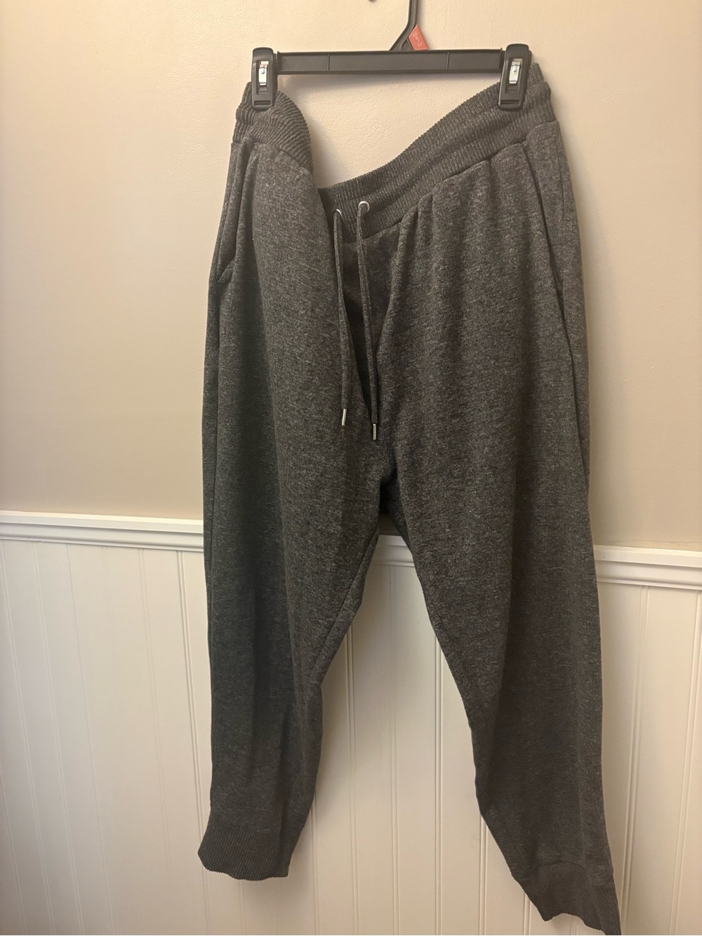 Charcoal Gray Knit Sweatpants